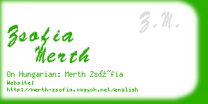 zsofia merth business card